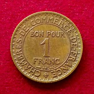 France 1 Franc Chambers of Commerce 1921 Coin