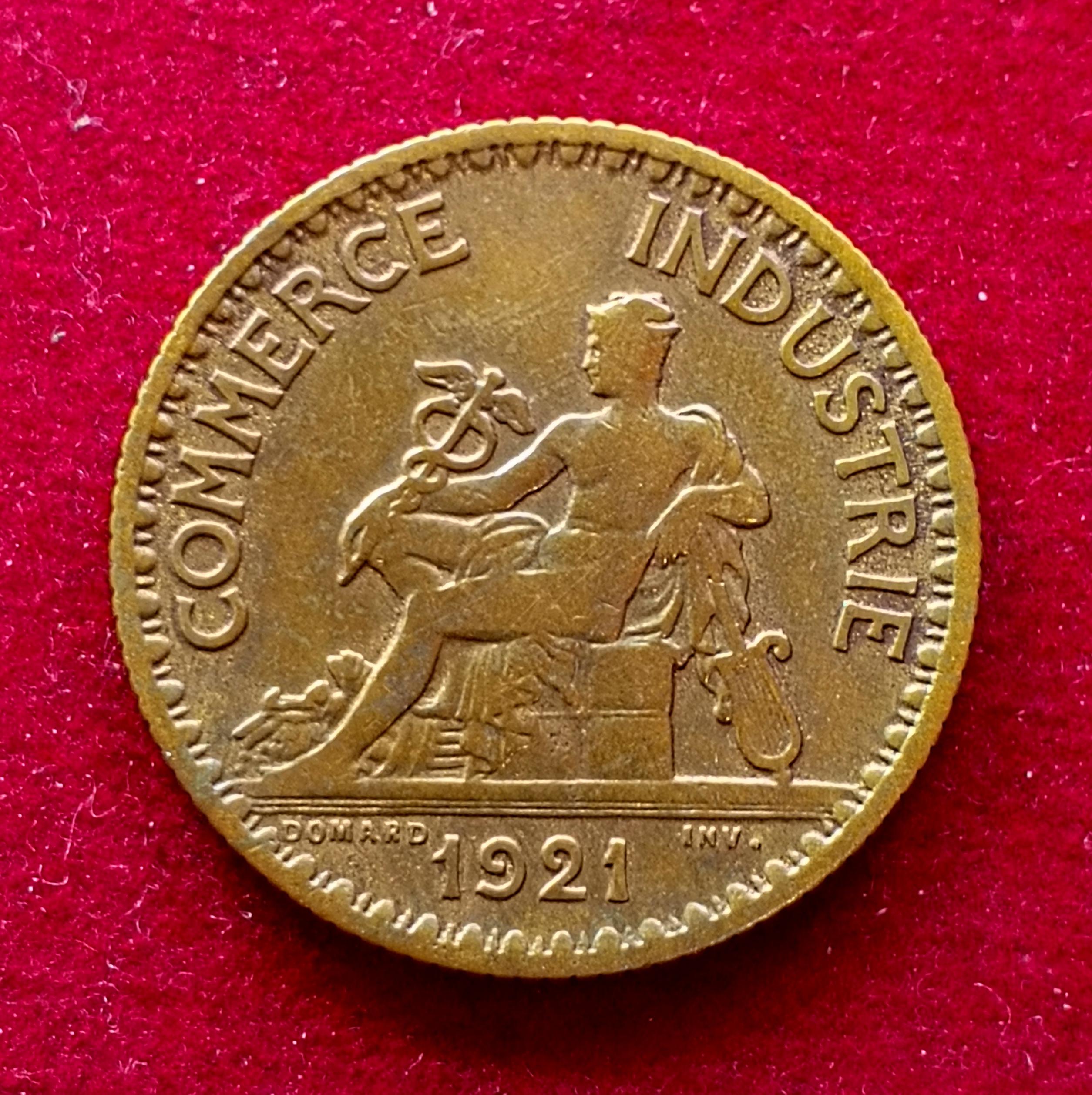 France 1 Franc Chambers of Commerce 1921 Coin