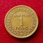 France 1 Franc Chambers of Commerce 1923 Coin