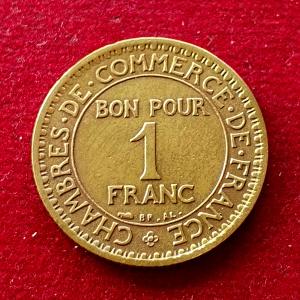 France 1 Franc Chambers of Commerce 1923 Coin