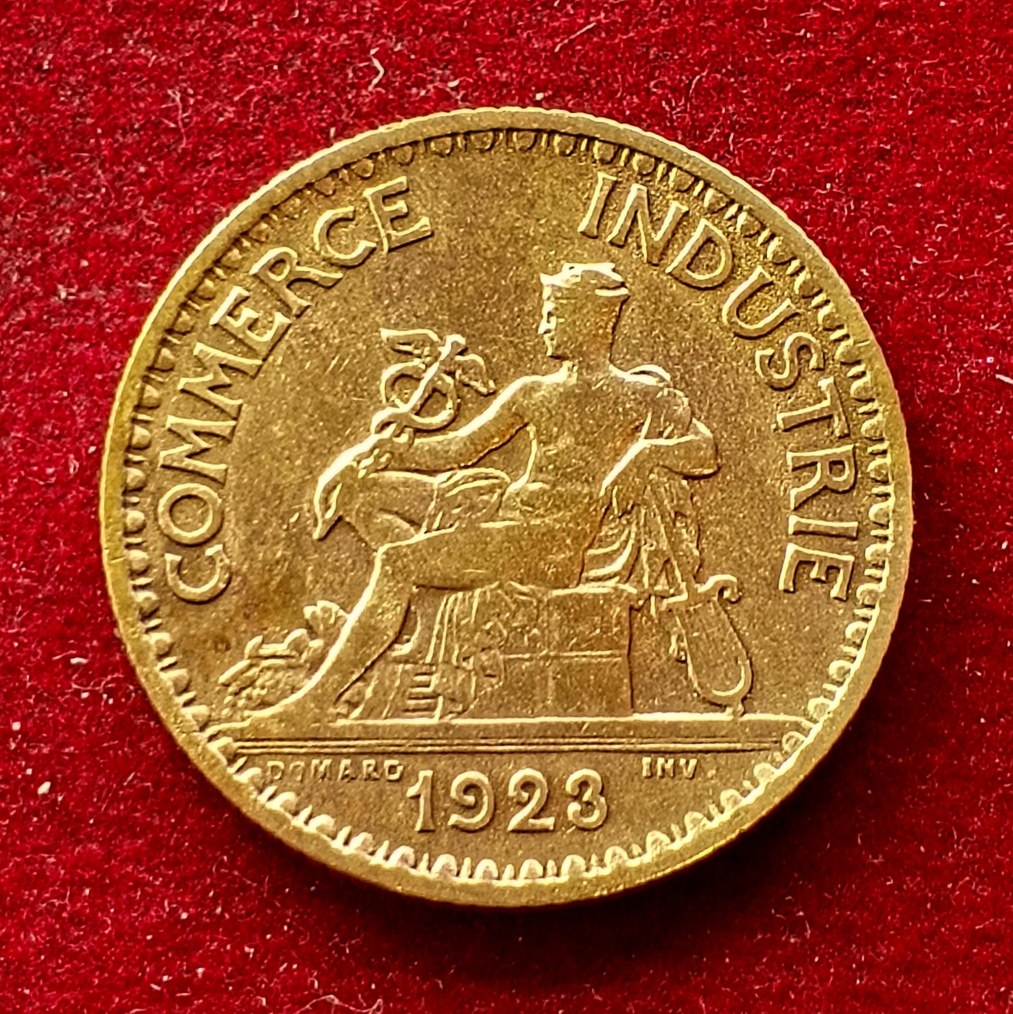 France 1 Franc Chambers of Commerce 1923 Coin