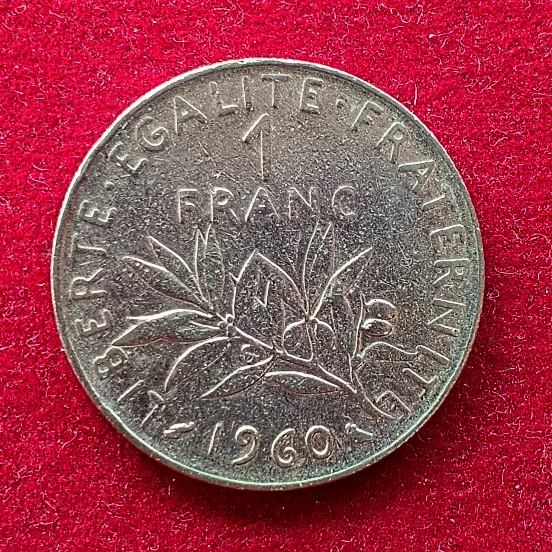 France 1 Franc Signature O. Roty 1969 Coin