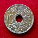 France 10 Centimes 1922 Coin