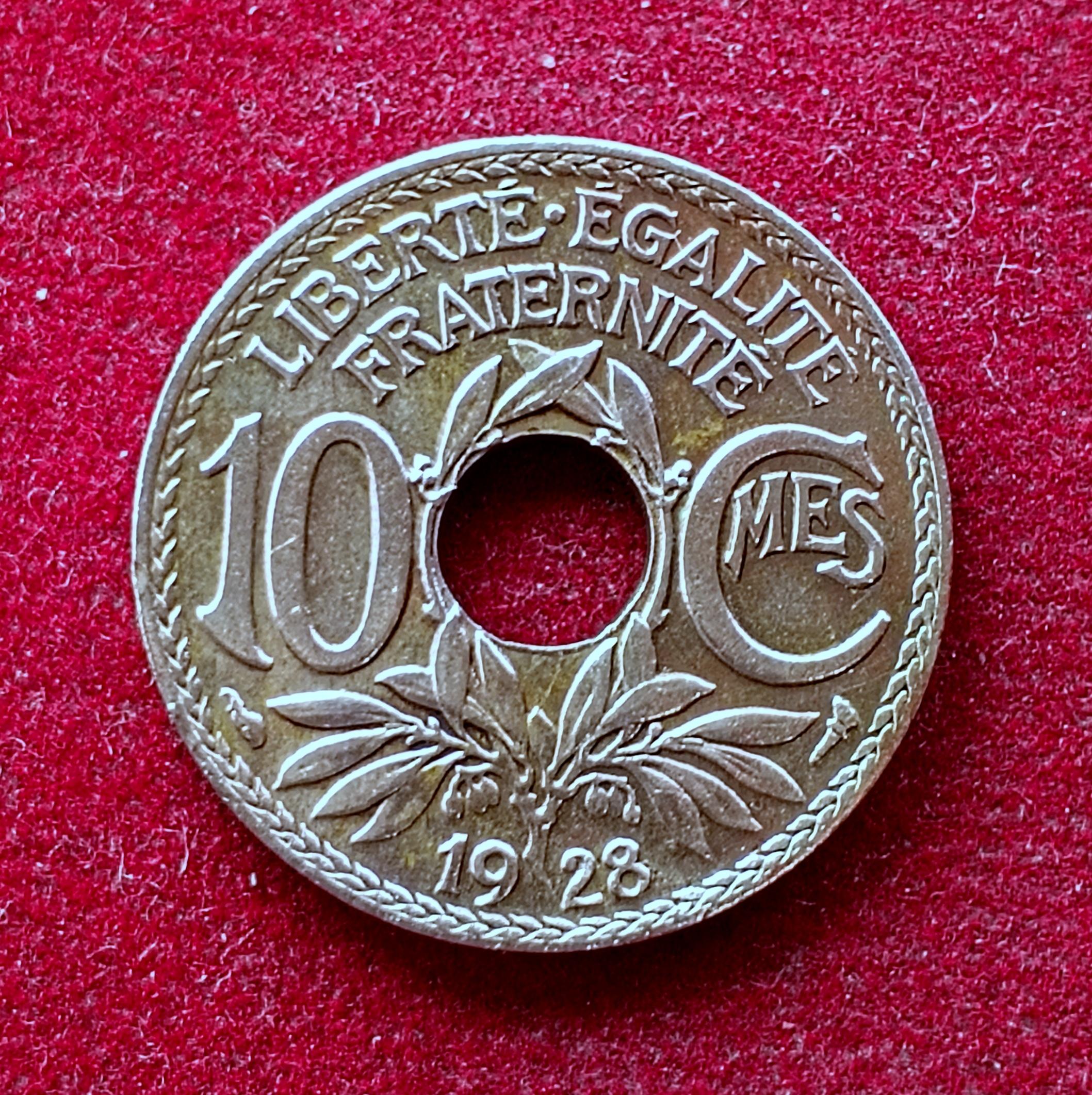 France 10 Centimes 1928 Coin