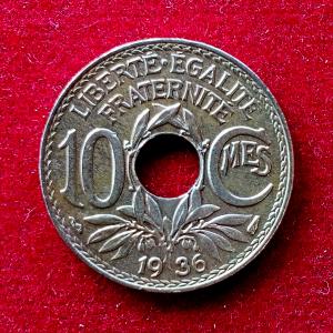France 10 Centimes 1936 Coin