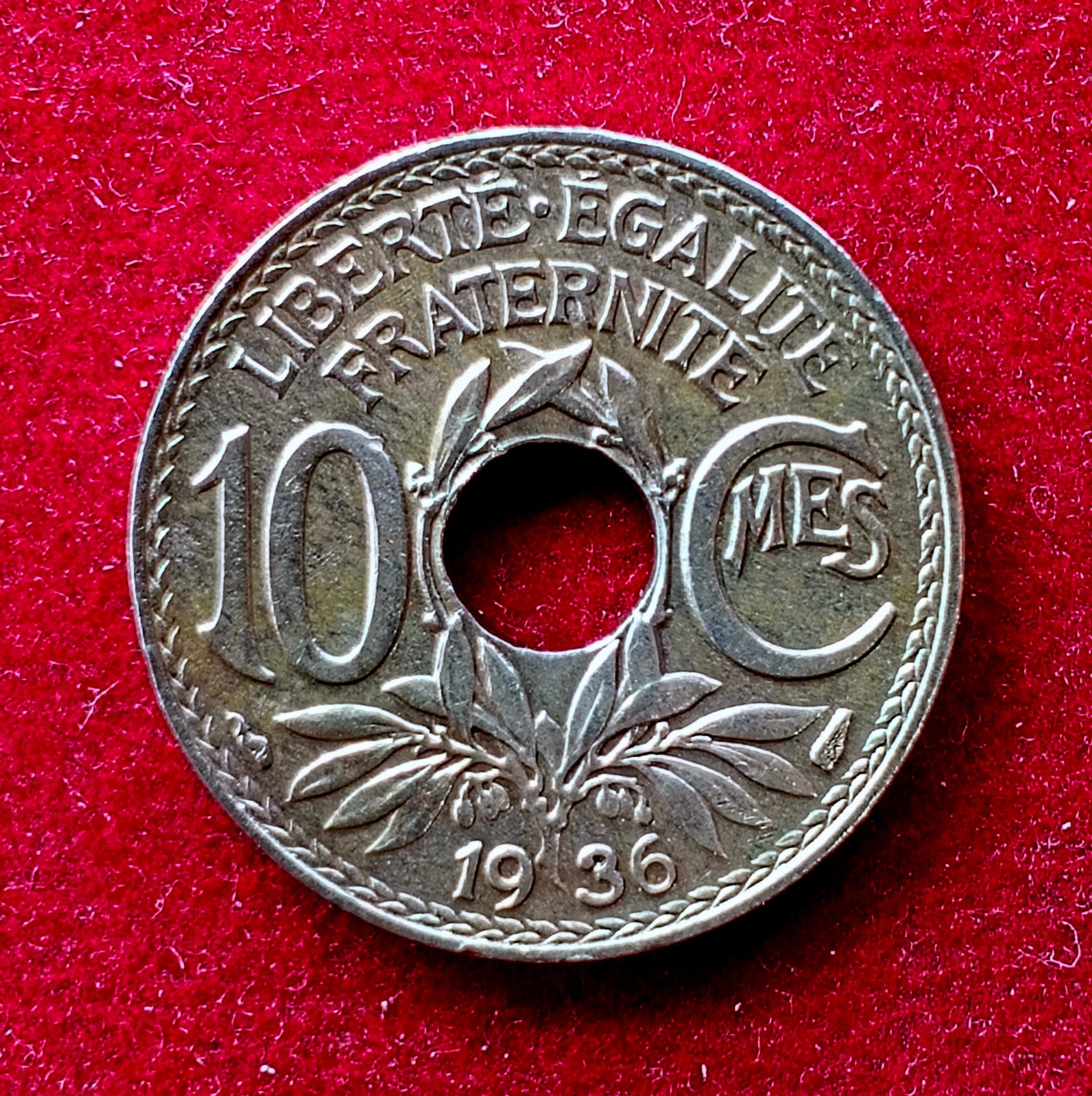 France 10 Centimes 1936 Coin