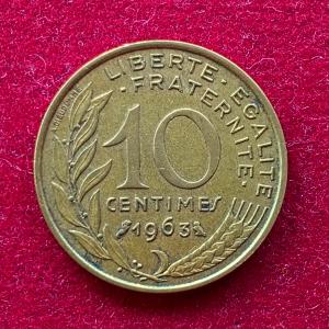 France 10 Centimes 1963 Coin