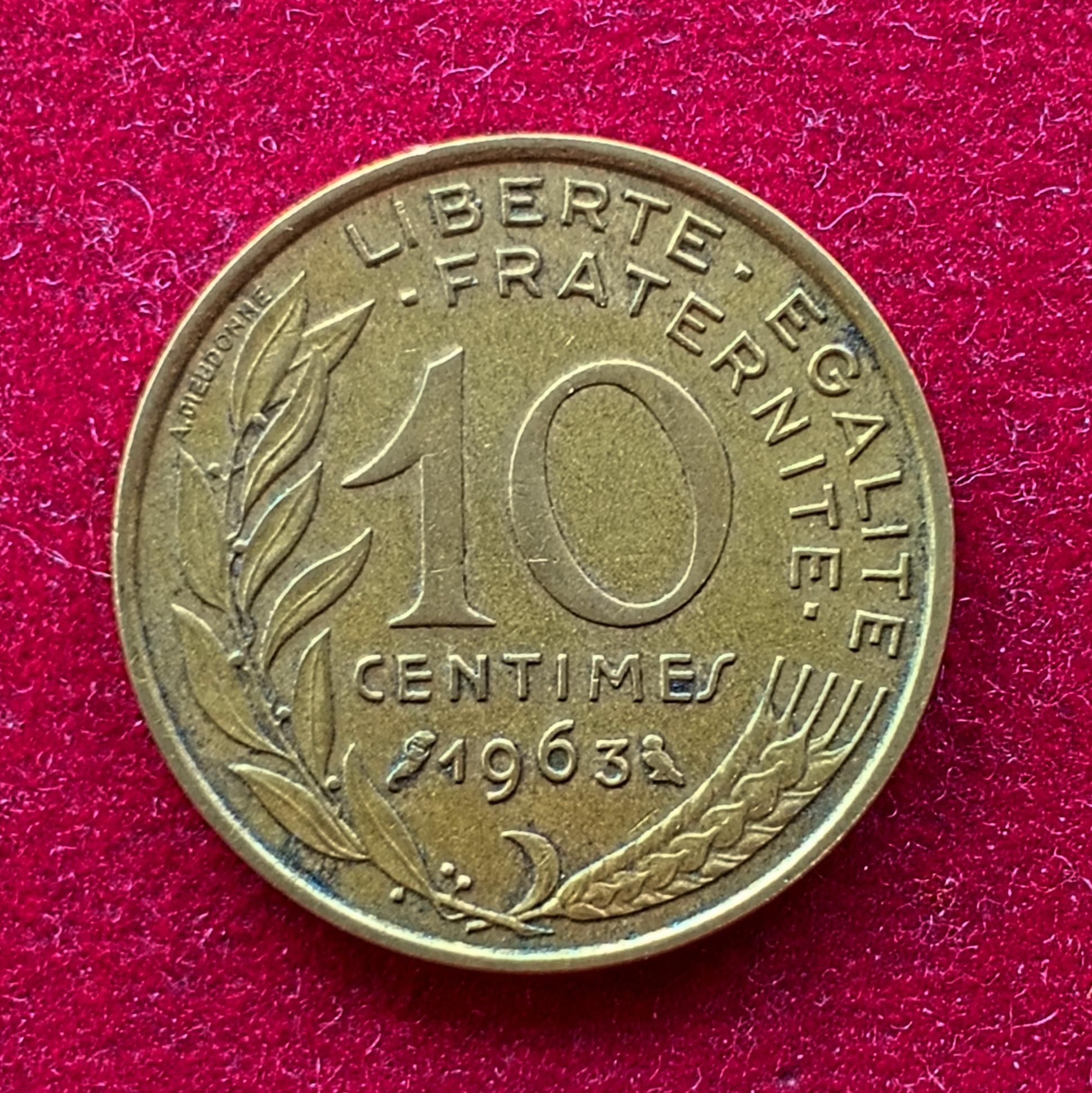 France 10 Centimes 1963 Coin