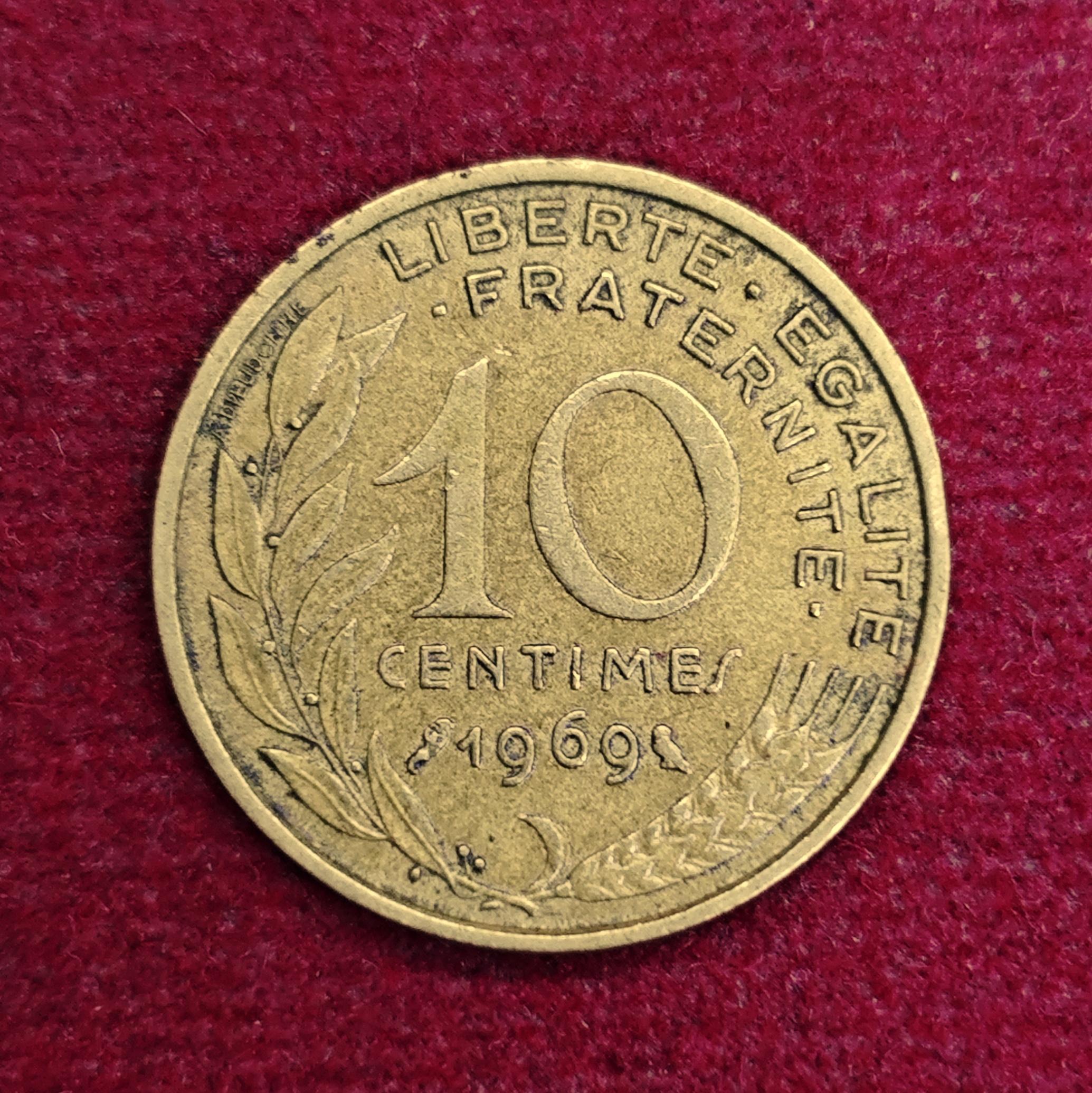 France 10 Centimes 1969 Coin