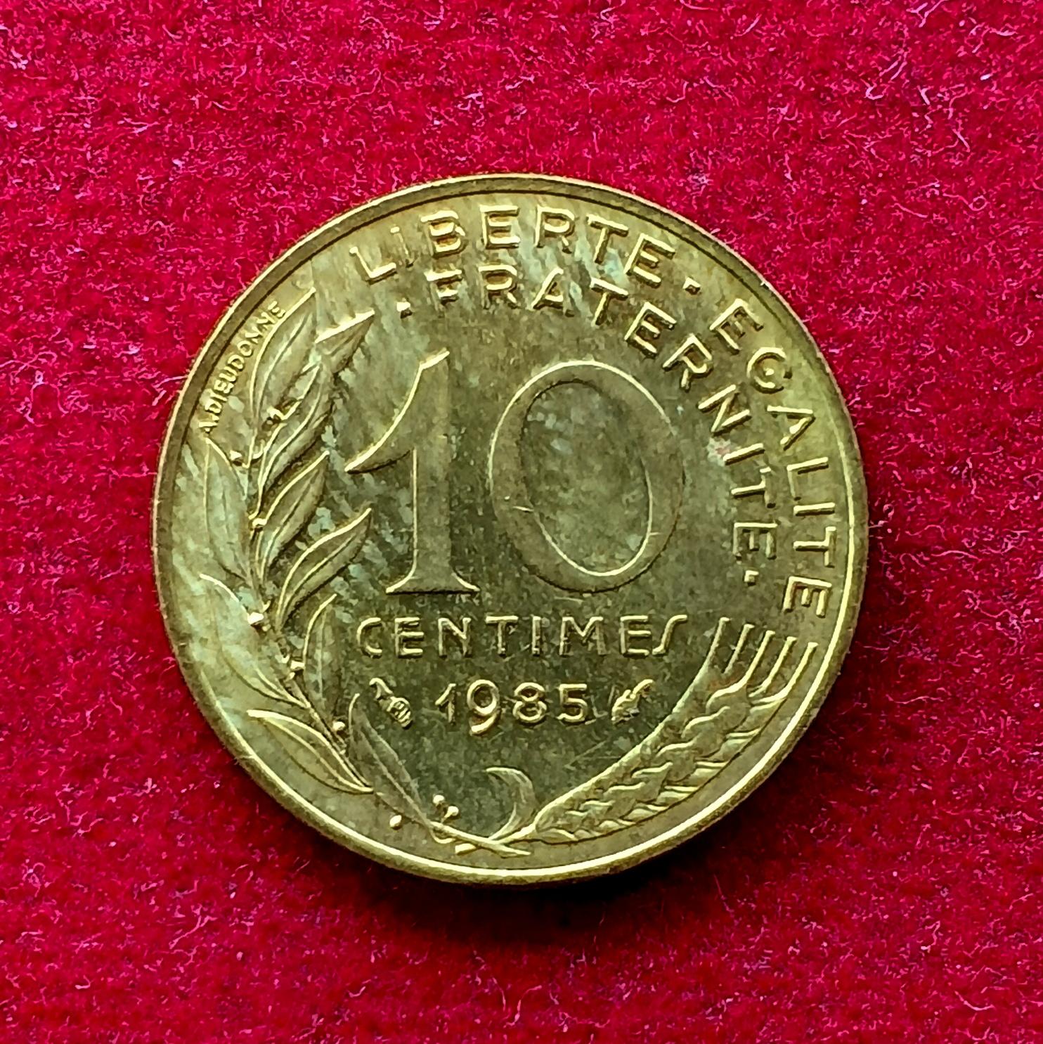 France 10 Centimes 1985 Coin