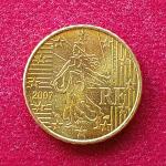 France 10 Euro Cents 2nd map 2007 Coin