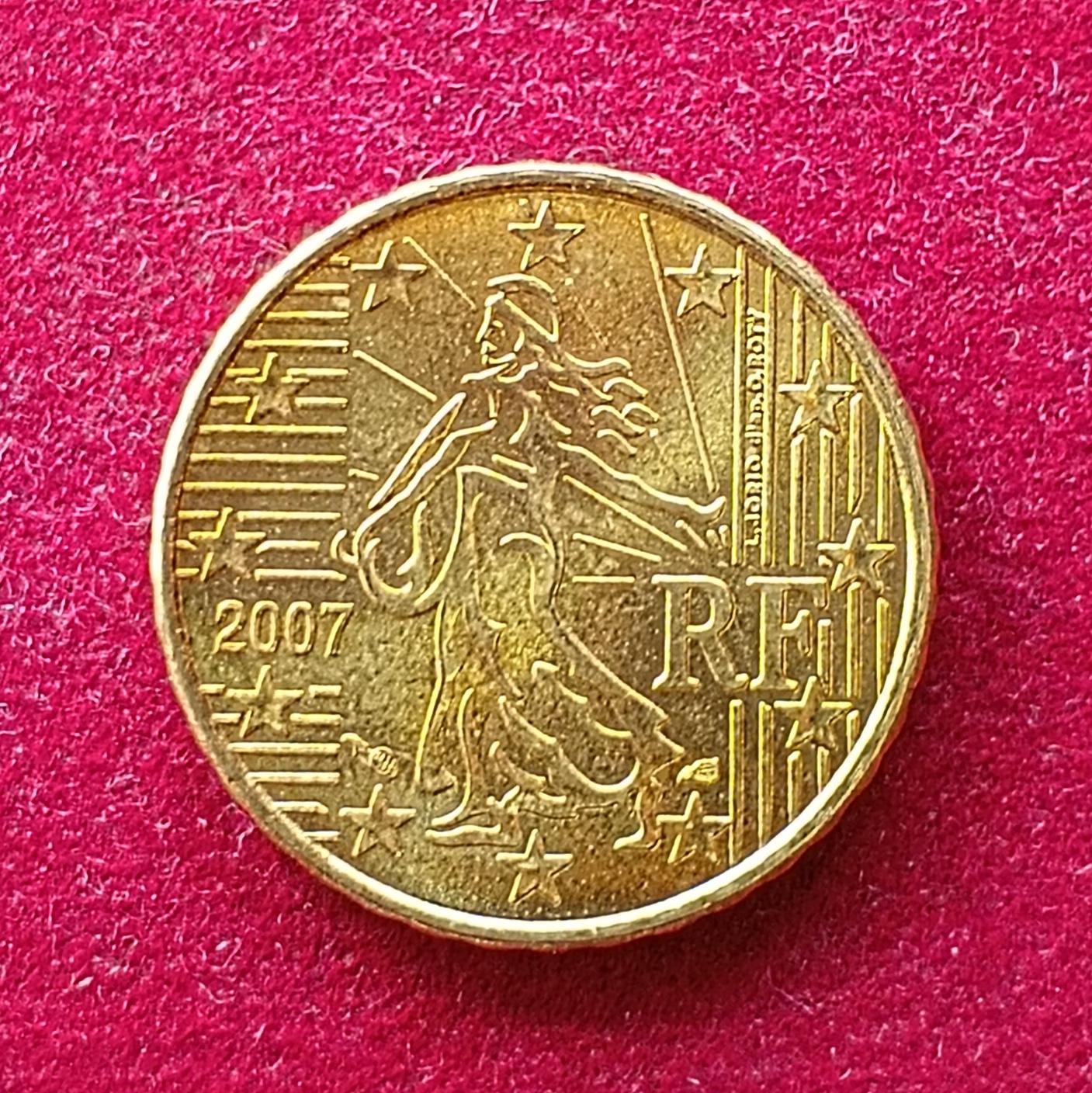 France 10 Euro Cents 2nd map 2007 Coin