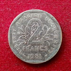 France 2 Francs 1981 Coin