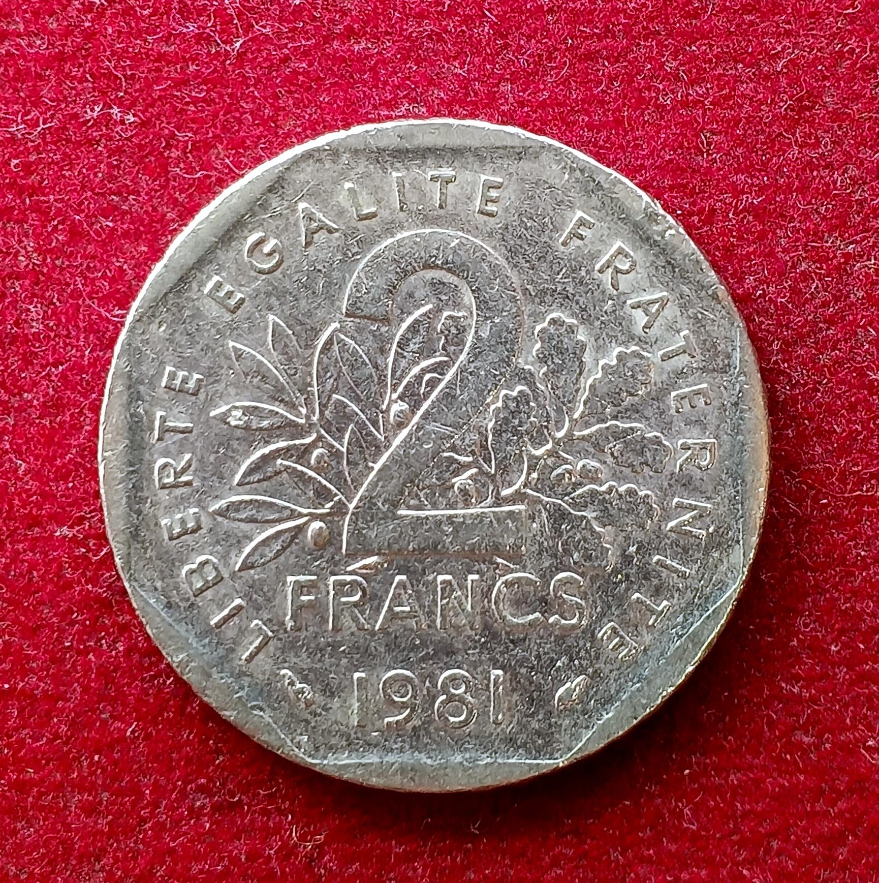 France 2 Francs 1981 Coin