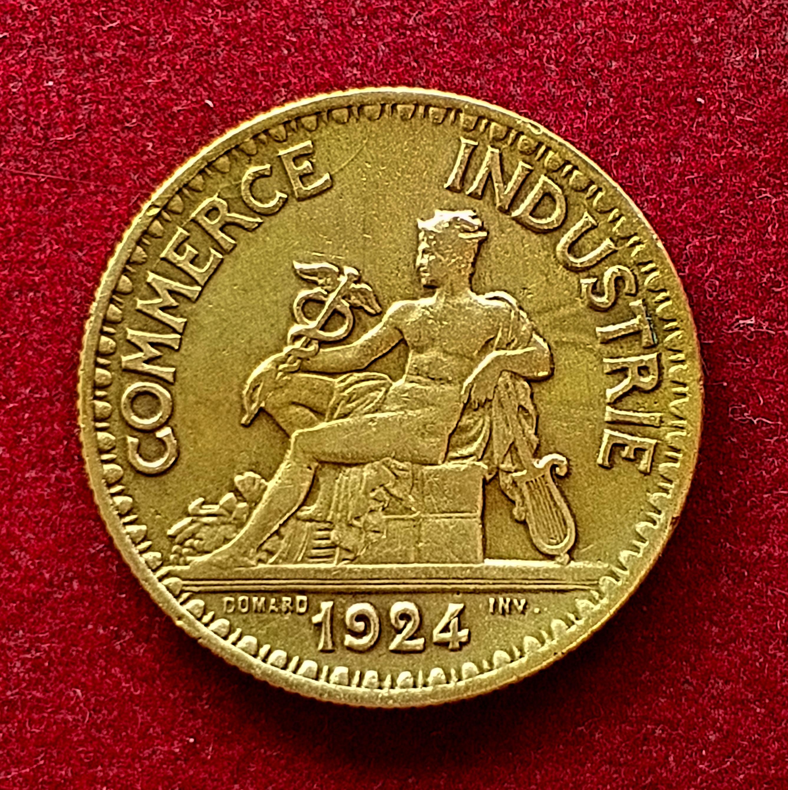 France 2 Francs Chambers of Commerce 1924 Coin
