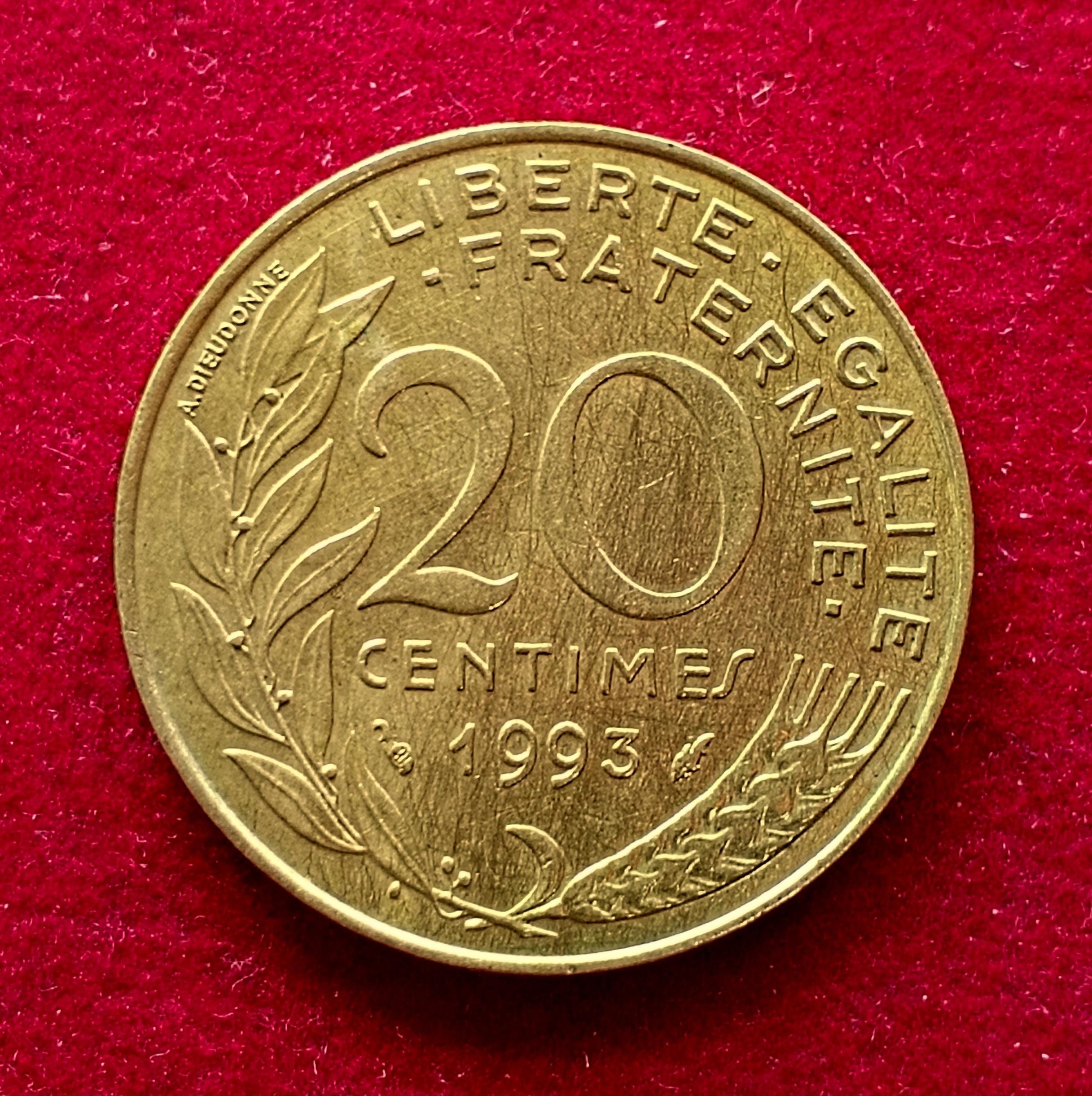 France 20 Centimes 1993 Coin