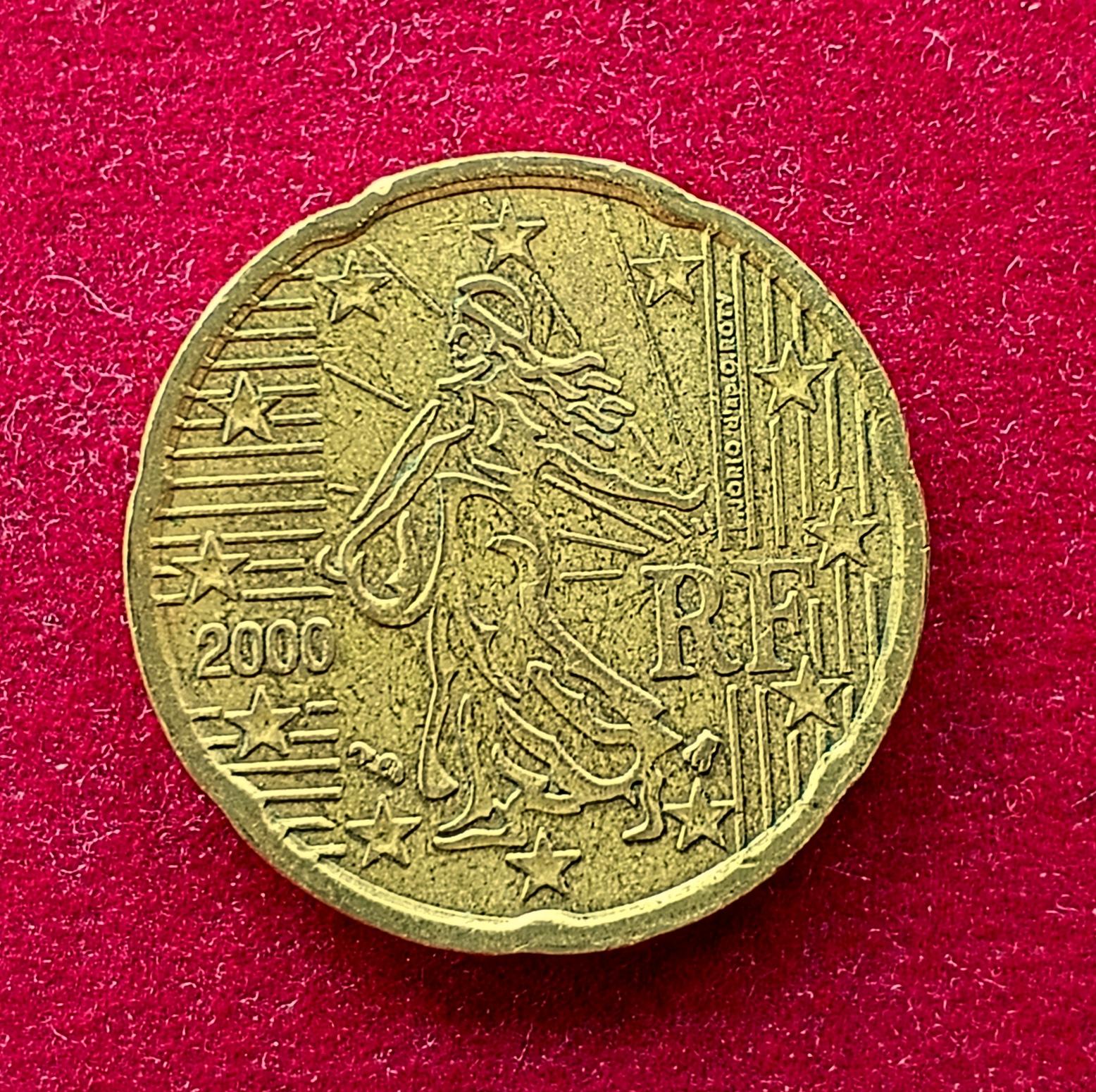 France 20 Euro Cent 1st map 1999 Coin