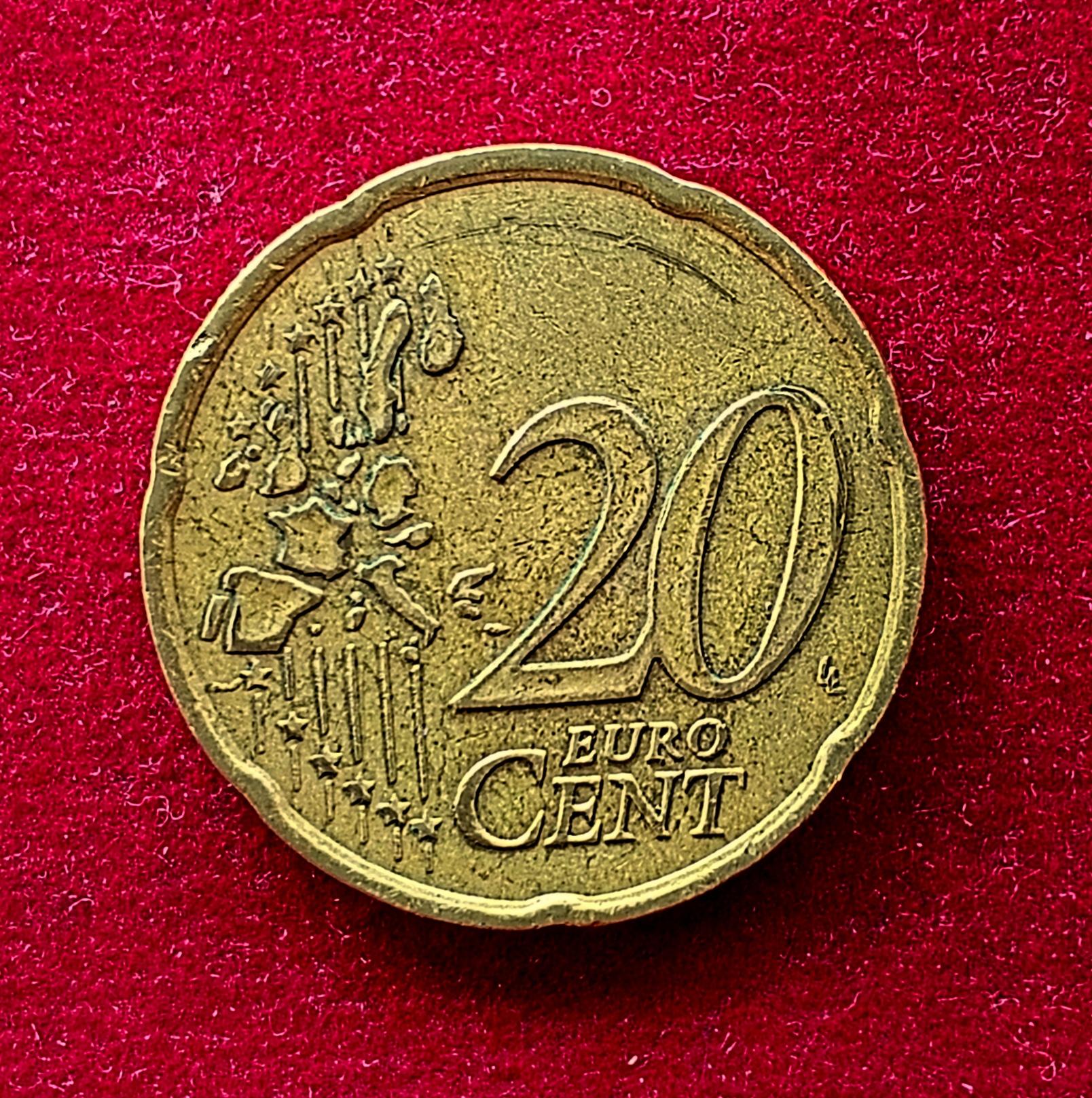 France 20 Euro Cent 1st map 1999 Coin