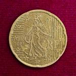 France 20 Euro Cent 1st map 2001 Coin