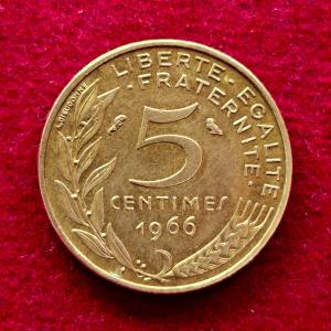 France 5 Centimes 1966 Coin