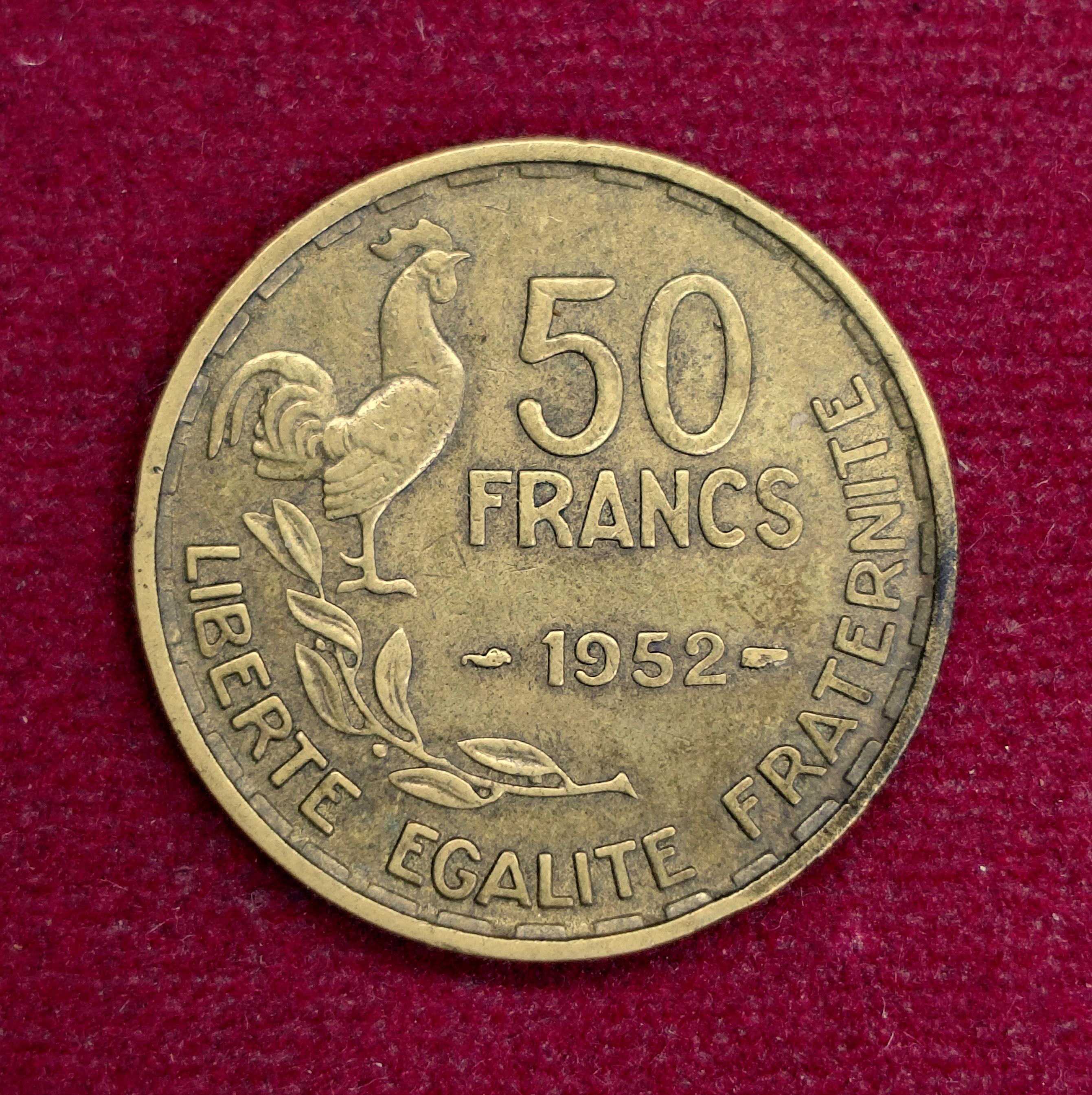 France 50 Francs 1952 Coin