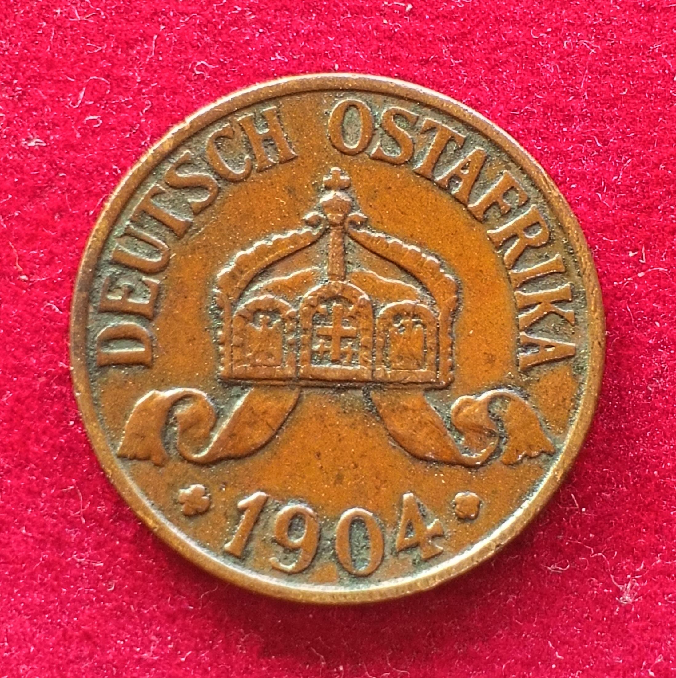 German East Africa 1 Heller - Wilhelm II 1904 Coin