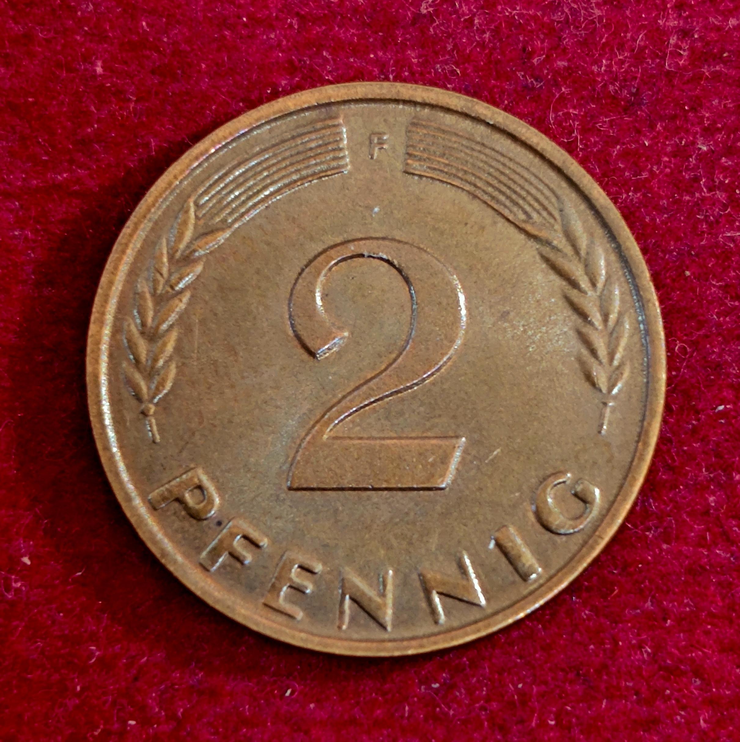 Germany 2 Pfennig 1963 Coin