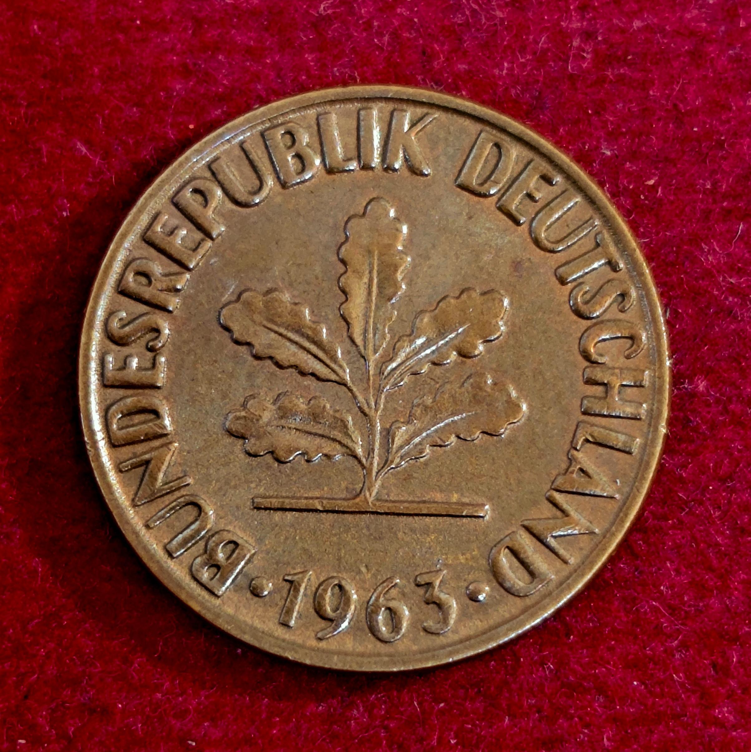 Germany 2 Pfennig 1963 Coin