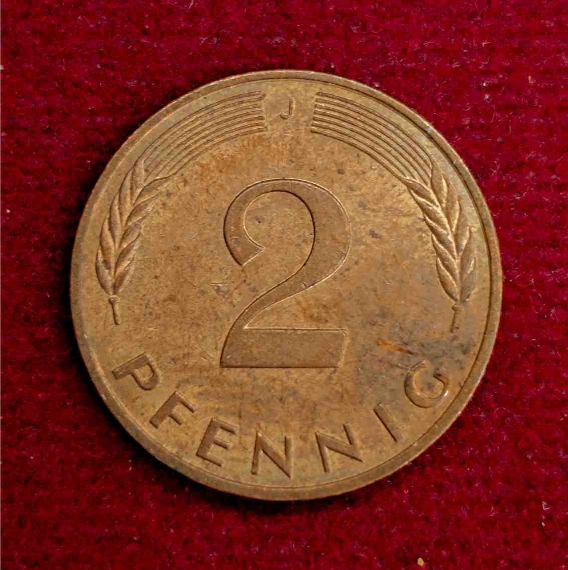 Germany 2 Pfennig 1989 Coin