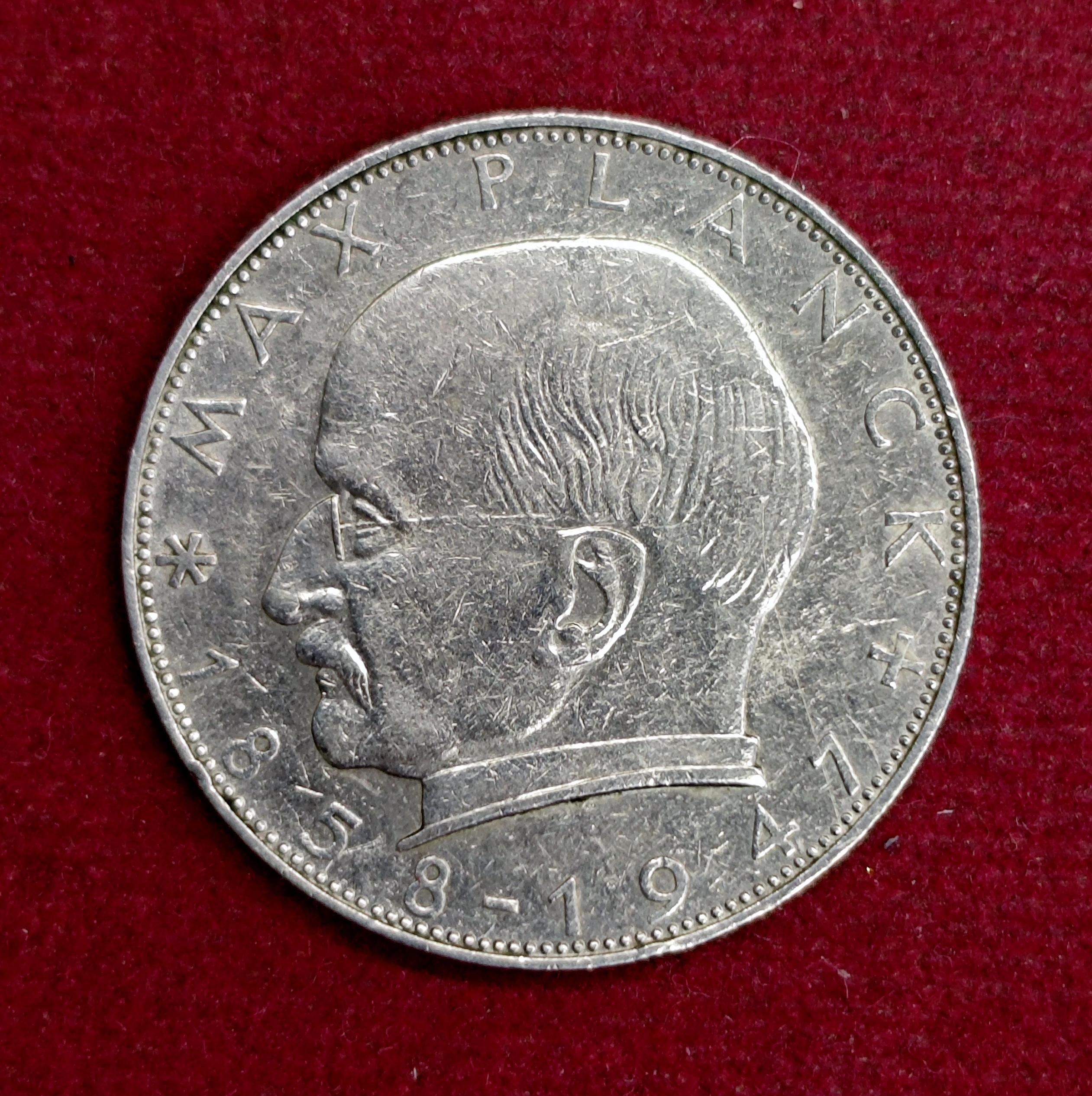 Germany, Federal Republic of 2 Deutsche Mark Max Planck 1947 Commemorative Coin