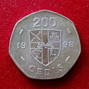 Ghana 200 Cedis 1998 Coin