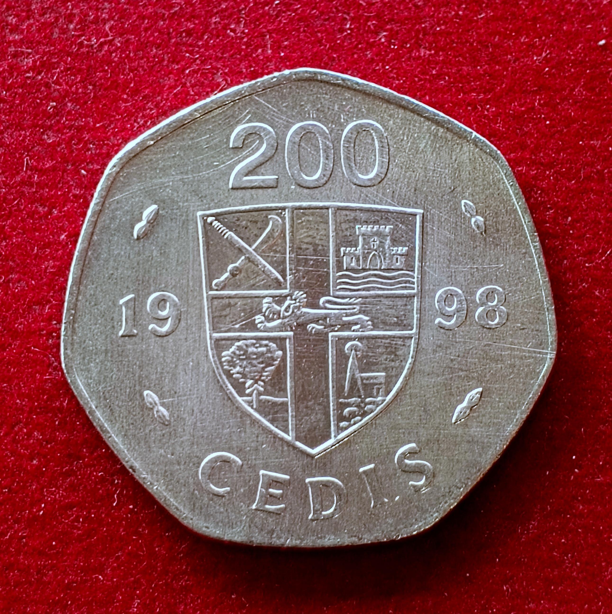 Ghana 200 Cedis 1998 Coin