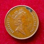 Gibraltar 1 Penny - Elizabeth II 1990 Coin