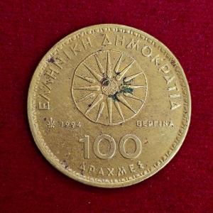 Greece 100 Drachmes 1994 Coin