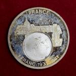 France 500 Centimes 1921–1929 Commemorative Medallion – Histoire de la Monnaie Française Marianne & Rooster Design (50mm)