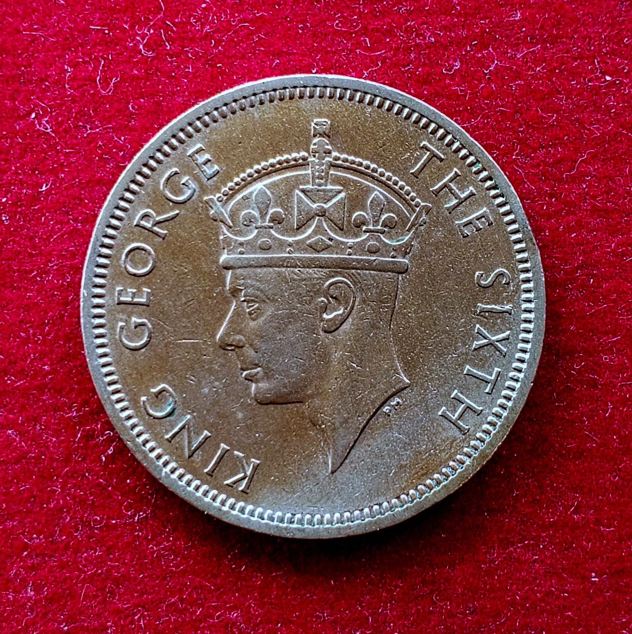 Hong Kong 50 Cents George VI 1951 Coin
