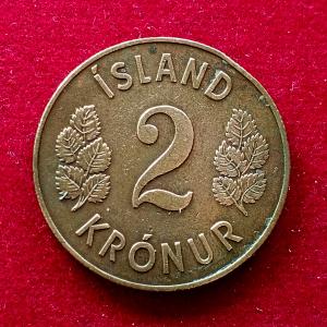 Iceland 2 Kronur 1958 Coin