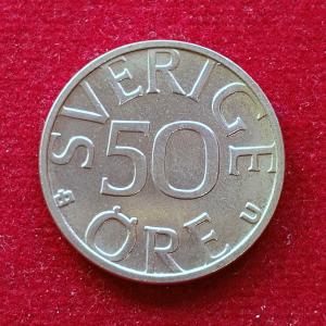 Sweden 50 Ore Carl XVI Gustaf 1984 Coin