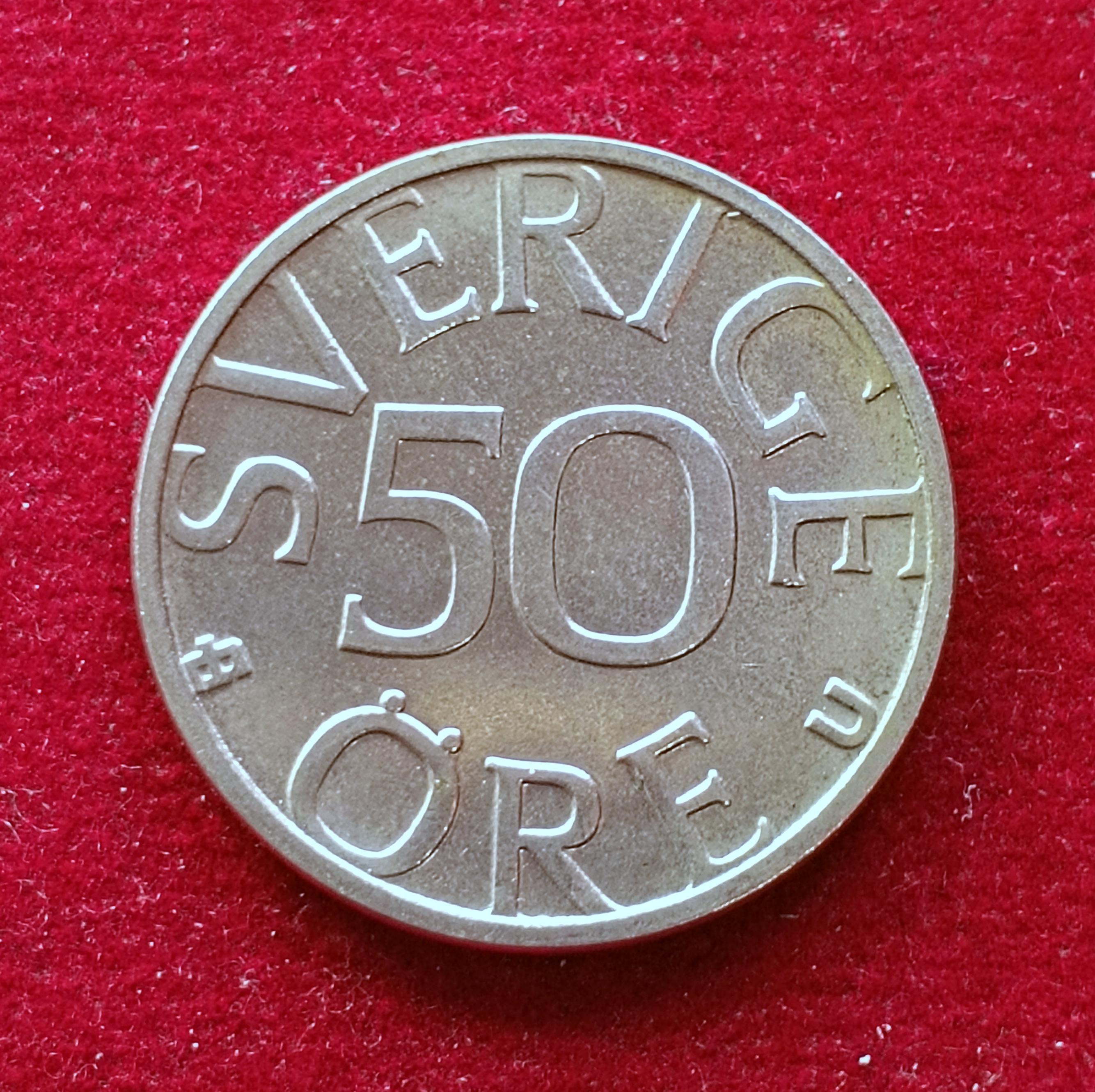Sweden 50 Ore Carl XVI Gustaf 1984 Coin
