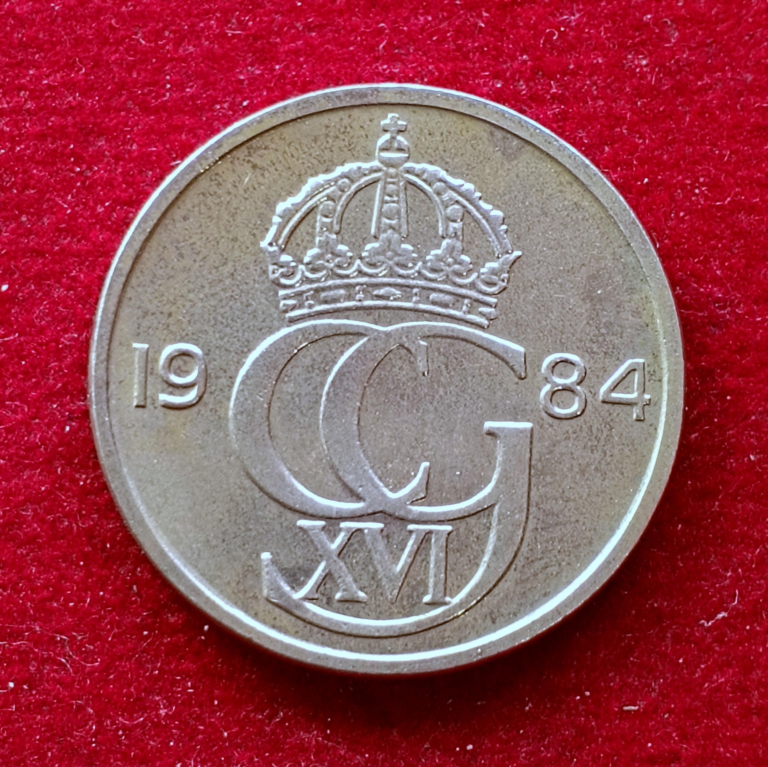 Sweden 50 Ore Carl XVI Gustaf 1984 Coin