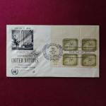 FDC :-1958 United Nations With 4V Stamp Of International Atomic Energy Agency (3 Cents)