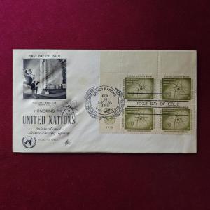 FDC :-1958 United Nations With 4V Stamp Of International Atomic Energy Agency (3 Cents)