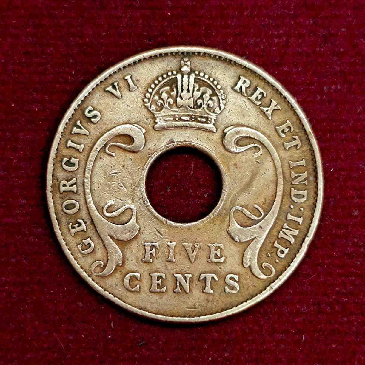 East Africa 5 Cents George VI 1943 Coin