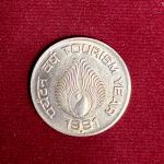 India 1 Rupees Tourism Year 1991 Commemorative Coin (Mumbai Mint)