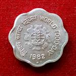 India 10 Paise FAO 1982 Commemorative Coin (Hyderabad Mint)