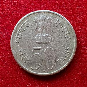India 50 Paise Jawaharlal Nehru - English legend 1964 Commemorative Coin (Mumbai Mint)