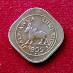 India Half Anna 1955 Coin (Mumbai Mint)