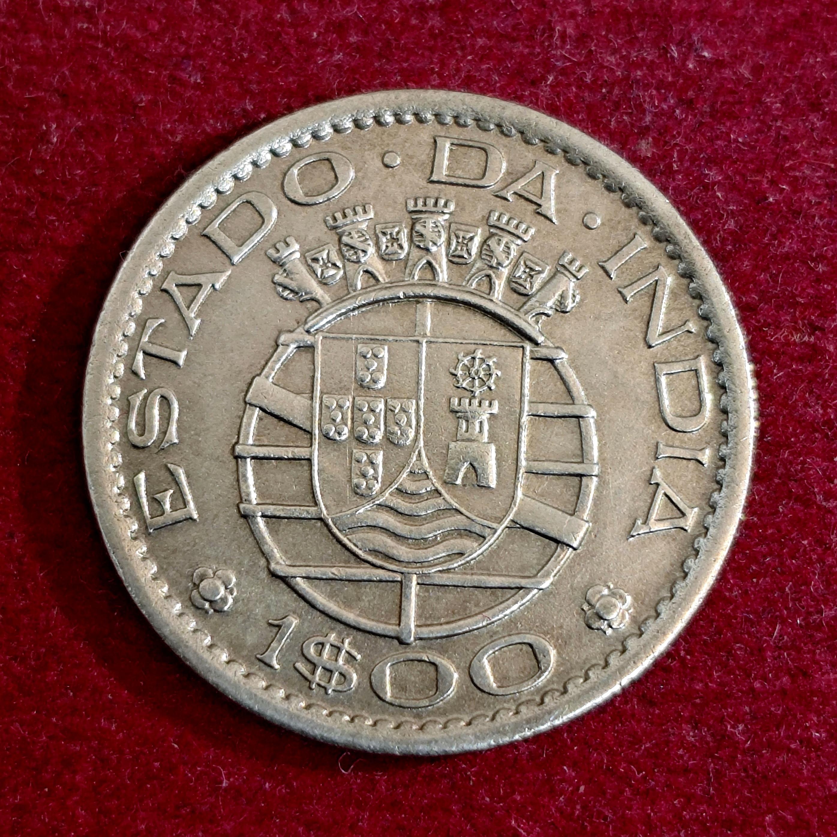India Portuguese 1 Escudo 1959 Coin