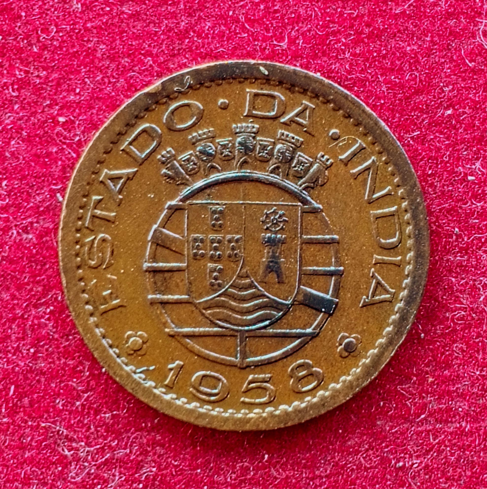 India Portuguese 10 Centavos 1958 Coin
