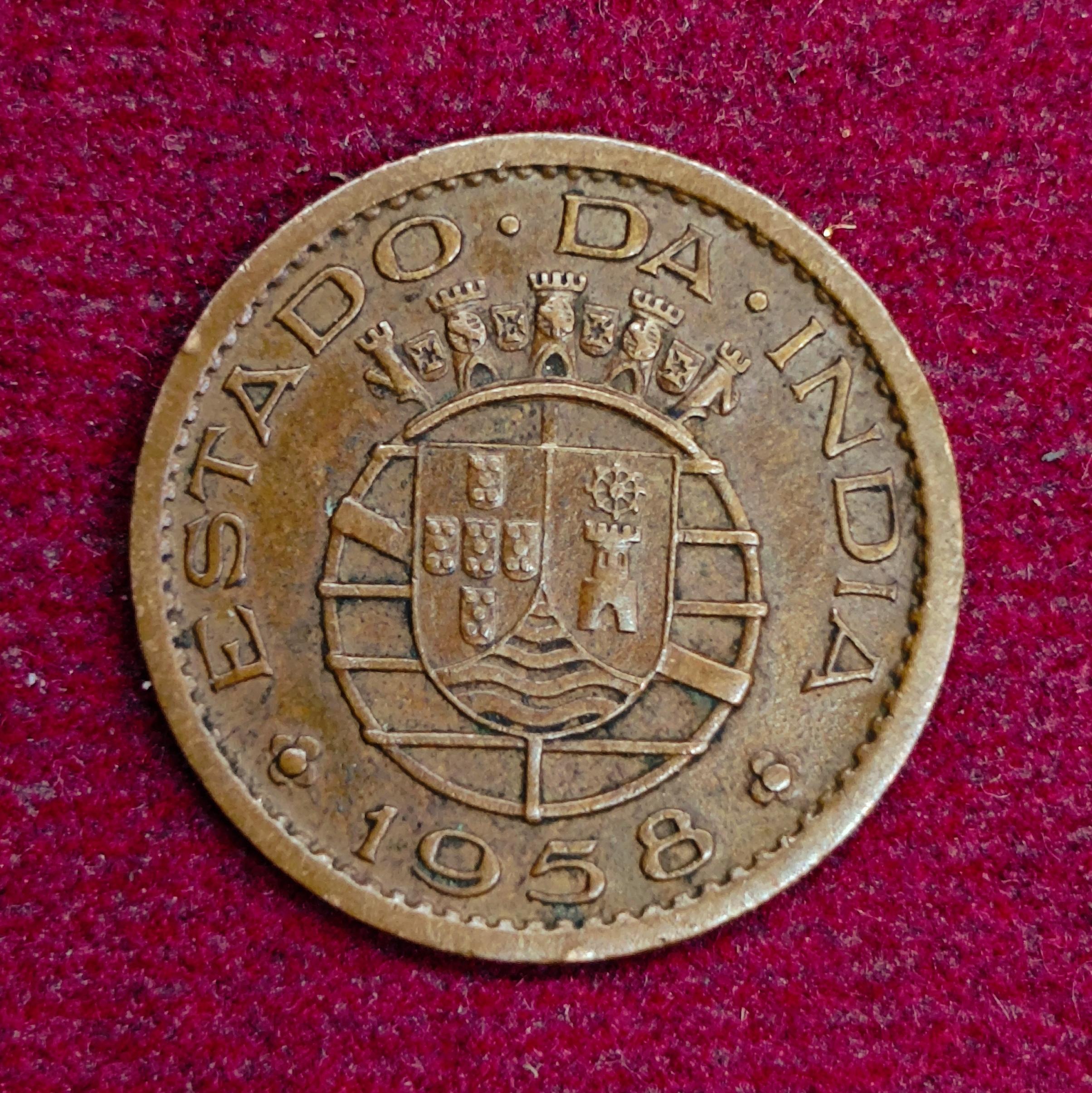 India Portuguese 10 Centavos 1958 Coin